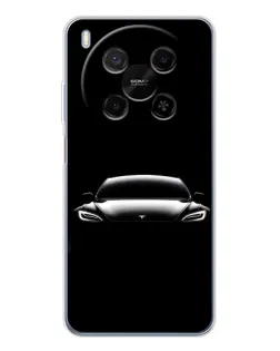 Чехол для Huawei Mate 80 Pro Max с картинкой «Фары Tesla Night»