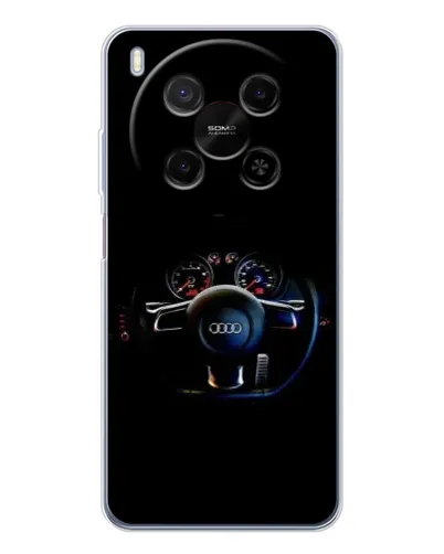 Чехол для Huawei Mate 80 Pro Max с картинкой «Салон Audi — руль»