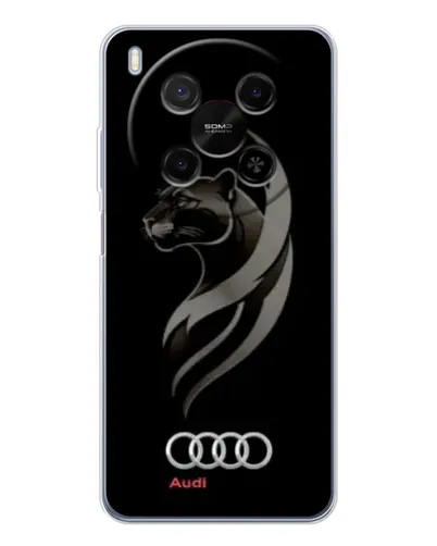 Чехол для Huawei Mate 80 Pro Max с картинкой «Графика — пантера и Audi»