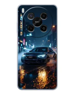 Чехол для Huawei Mate 80 Pro Max с картинкой «Ночной город и Audi»