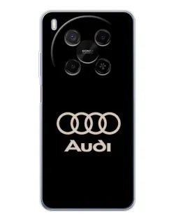 Чехол для Huawei Mate 80 Pro Max с картинкой «Audi — золотой логотип»