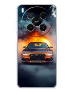 Чехол для Huawei Mate 80 Pro Max с картинкой «Audi в огненном дыму»