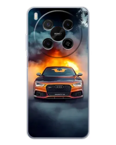 Чехол для Huawei Mate 80 Pro Max с картинкой «Audi в огненном дыму»