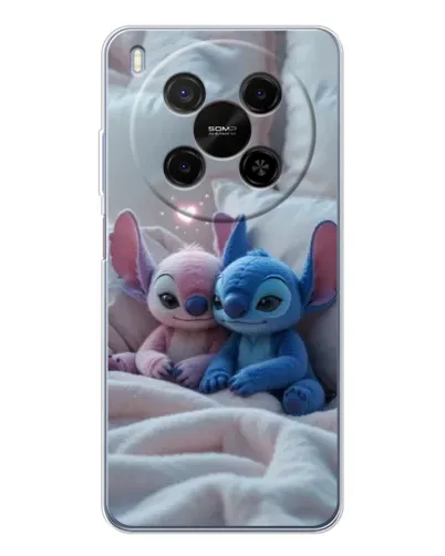 Чехол для Huawei Mate 80 Pro Max с картинкой «Плюшевые Стич Ангел»