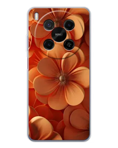 Чехол для Huawei Mate 80 Pro Max с картинкой «Оранжевый макро цветок»