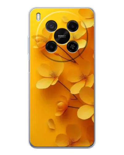 Чехол для Huawei Mate 80 Pro Max с картинкой «Золотые лепестки»