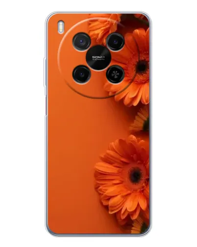 Чехол для Huawei Mate 80 Pro Max с картинкой «Оранжевые герберы»
