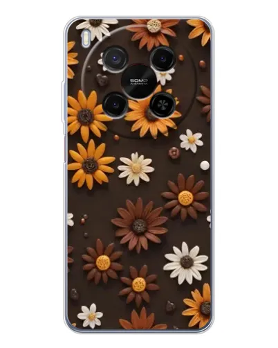 Чехол для Huawei Mate 80 Pro Max с картинкой «Узор из маленьких подсолнухов»