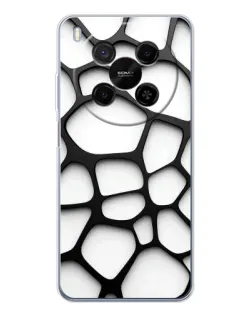 Чехол для Huawei Mate 80 Pro Max с картинкой «Белая объемная сетка» Чехол для Huawei Mate 80 Pro Max с картинкой «Белая объемная сетка»