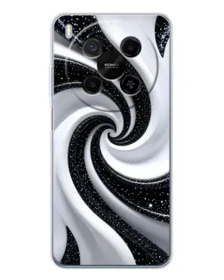 Чехол для Huawei Mate 80 Pro Max с картинкой «Черно-белая спираль» Чехол для Huawei Mate 80 Pro Max с картинкой «Черно-белая спираль»