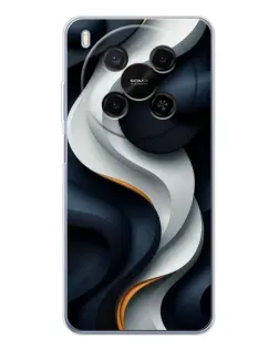 Чехол для Huawei Mate 80 Pro Max с картинкой «Объемные черно-белые ленты» Чехол для Huawei Mate 80 Pro Max с картинкой «Объемные черно-белые ленты»