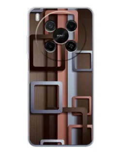 Чехол для Huawei Mate 80 Pro Max с картинкой «Коричневые объемные квадраты» Чехол для Huawei Mate 80 Pro Max с картинкой «Коричневые объемные квадраты»