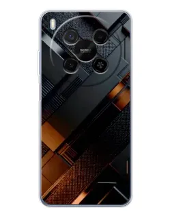 Чехол для Huawei Mate 80 Pro Max с картинкой «Черные геометрические блоки»