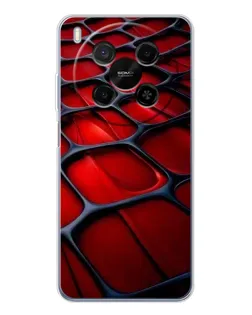 Чехол для Huawei Mate 80 Pro Max с картинкой «Красная глянцевая сетка»