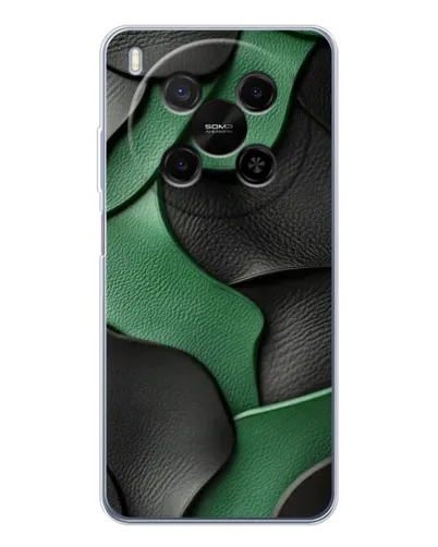 Чехол для Huawei Mate 80 Pro Max с картинкой «Зеленые кожаные волны» Чехол для Huawei Mate 80 Pro Max с картинкой «Зеленые кожаные волны»