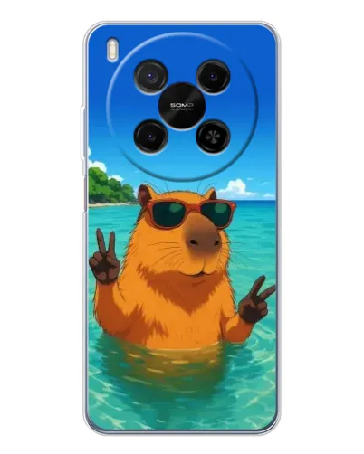Чехол для Huawei Mate 80 Pro Max с картинкой «Морская капибара» Чехол для Huawei Mate 80 Pro Max с картинкой «Морская капибара»