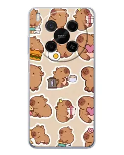 Чехол для Huawei Mate 80 Pro Max с картинкой «Капибары паттерн»