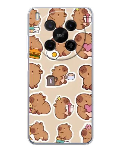 Чехол для Huawei Mate 80 Pro Max с картинкой «Капибары паттерн» Чехол для Huawei Mate 80 Pro Max с картинкой «Капибары паттерн»