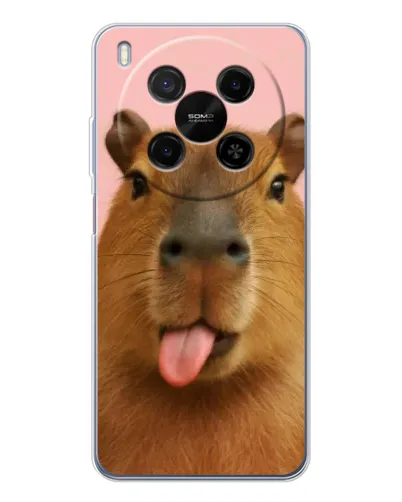Чехол для Huawei Mate 80 Pro Max с картинкой «Капибара с языком» Чехол для Huawei Mate 80 Pro Max с картинкой «Капибара с языком»