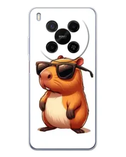 Чехол для Huawei Mate 80 Pro Max с картинкой «Капибара в очках»
