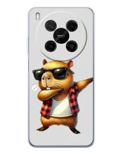 Чехол для Huawei Mate 80 Pro Max с картинкой «Капибара рэпер даб»