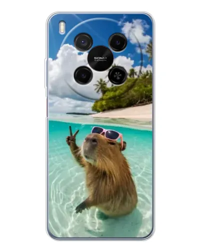 Чехол для Huawei Mate 80 Pro Max с картинкой «Капибара на море» Чехол для Huawei Mate 80 Pro Max с картинкой «Капибара на море»