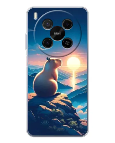 Чехол для Huawei Mate 80 Pro Max с картинкой «Закат солнца с капибарой» Чехол для Huawei Mate 80 Pro Max с картинкой «Закат солнца с капибарой»