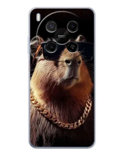 Чехол для Huawei Mate 80 Pro Max с картинкой «Капибара золотая цепь» Чехол для Huawei Mate 80 Pro Max с картинкой «Капибара золотая цепь»