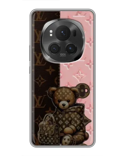 Чехол для Huawei Mate 80 RS Ultimate с картинкой «Мишка в стиле LV»