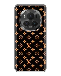 Чехол для Huawei Mate 80 RS Ultimate с картинкой «Золотая монограмма LV»
