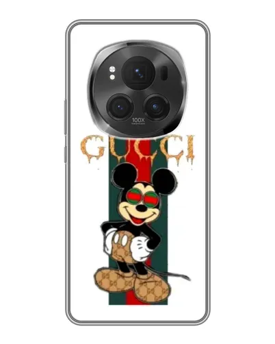 Чехол для Huawei Mate 80 RS Ultimate с картинкой «Микки Маус Gucci — полосы»