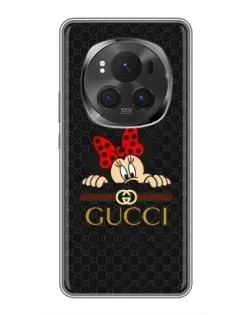 Чехол для Huawei Mate 80 RS Ultimate с картинкой «Минни Маус Gucci — черный»