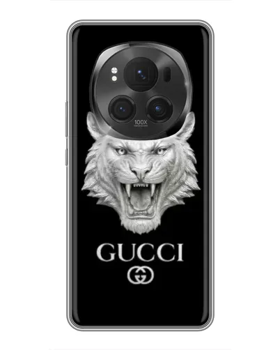 Чехол для Huawei Mate 80 RS Ultimate с картинкой «Gucci — серебряный лев» Чехол для Huawei Mate 80 RS Ultimate с картинкой «Gucci — серебряный лев»