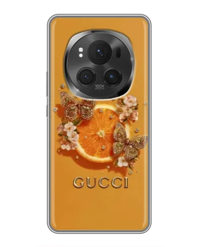Чехол для Huawei Mate 80 RS Ultimate с картинкой «Gucci — золотые бабочки» Чехол для Huawei Mate 80 RS Ultimate с картинкой «Gucci — золотые бабочки»