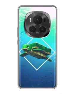 Чехол для Huawei Mate 80 RS Ultimate с картинкой «Черепаха Minecraft»