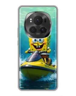 Чехол для Huawei Mate 80 RS Ultimate с картинкой «Спанч Боб на гидроцикле»
