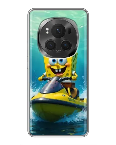 Чехол для Huawei Mate 80 RS Ultimate с картинкой «Спанч Боб на гидроцикле» Чехол для Huawei Mate 80 RS Ultimate с картинкой «Спанч Боб на гидроцикле»