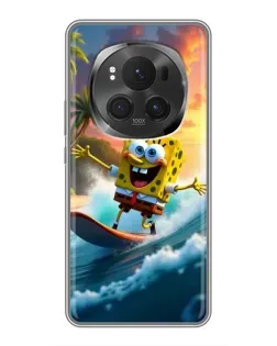 Чехол для Huawei Mate 80 RS Ultimate с картинкой «Губка Боб серфингист»