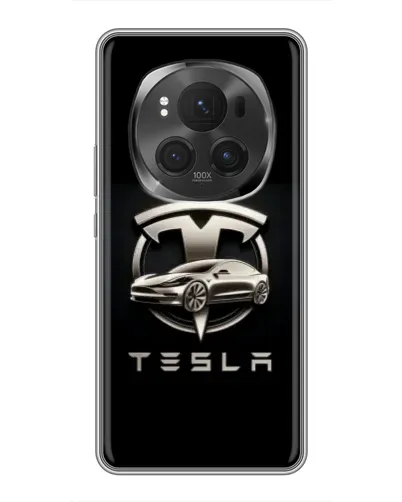 Чехол для Huawei Mate 80 RS Ultimate с картинкой «Tesla — серебристое авто» Чехол для Huawei Mate 80 RS Ultimate с картинкой «Tesla — серебристое авто»