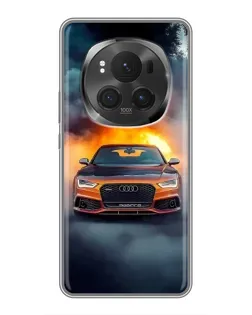 Чехол для Huawei Mate 80 RS Ultimate с картинкой «Audi в огненном дыму» Чехол для Huawei Mate 80 RS Ultimate с картинкой «Audi в огненном дыму»