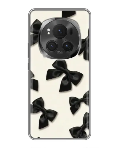 Чехол для Huawei Mate 80 RS Ultimate с картинкой «Черные бантики»
