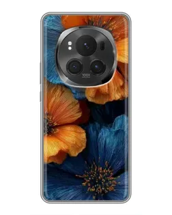 Чохол для Huawei Mate 80 RS Ultimate з картинкою «Яскрава синьо-помаранчева флора» Чохол для Huawei Mate 80 RS Ultimate з картинкою «Яскрава синьо-помаранчева флора»