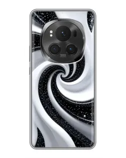 Чехол для Huawei Mate 80 RS Ultimate с картинкой «Черно-белая спираль»