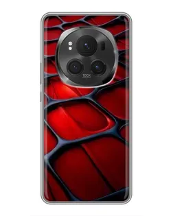 Чехол для Huawei Mate 80 RS Ultimate с картинкой «Красная глянцевая сетка»