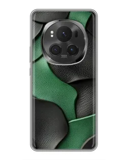 Чехол для Huawei Mate 80 RS Ultimate с картинкой «Зеленые кожаные волны»