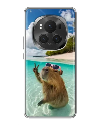 Чехол для Huawei Mate 80 RS Ultimate с картинкой «Капибара на море» Чехол для Huawei Mate 80 RS Ultimate с картинкой «Капибара на море»
