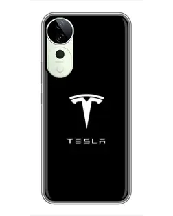 Чехол для Huawei nova 14 Energy с картинкой «Tesla White Logo»