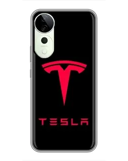 Чехол для Huawei nova 14 Energy с картинкой «Tesla Red Logo»