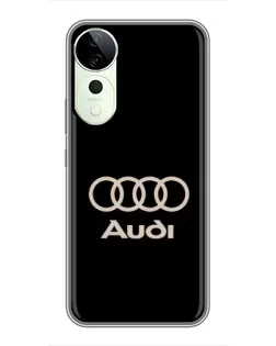 Чехол для Huawei nova 14 Energy с картинкой «Audi — золотой логотип»