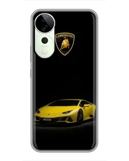 Чехол для Huawei nova 14 Energy с картинкой «Lamborghini желтый акцент»